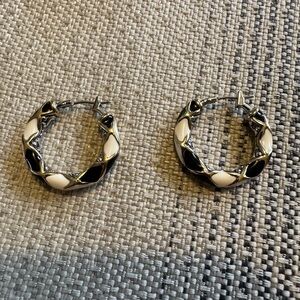 John Medeiros Enamel Hoop Earrings